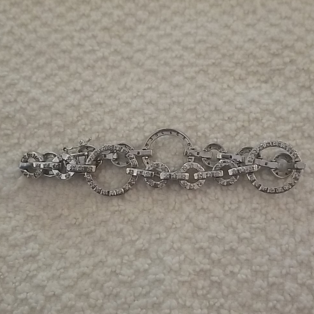 Sterling Silver and CZ Bracelet